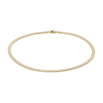 Murstens 14 karat massiv guld halskæde, 42 cm og 5 rækker (5,0 mm)