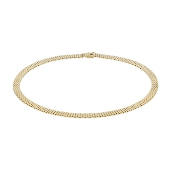 Murstens 14 karat massiv guld halskæde, 42 cm og 7 rækker (7,0 mm)