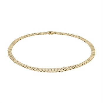Murstens 14 karat massiv guld halskæde, 42 cm og 7 rækker i forløb (11,5 mm)