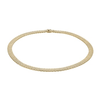 Murstens 14 karat massiv guld halskæde, 42 cm og 9 rækker (9,0 mm)
