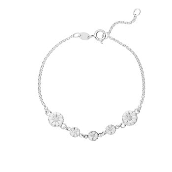 Sølv armbånd med en margueritter