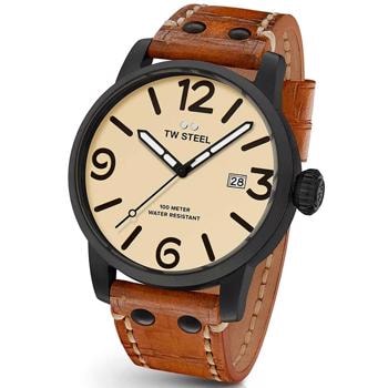 TW Steel 48 mm  Beige Miyota Quartz Herre ur, model MS42