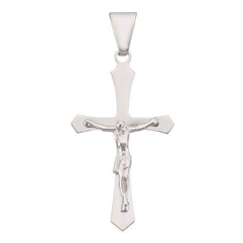 Kors med Jesus, sølv, Stor-21 x 34 mm