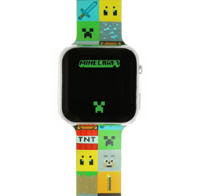 Minecraft LED ur med farverig rem