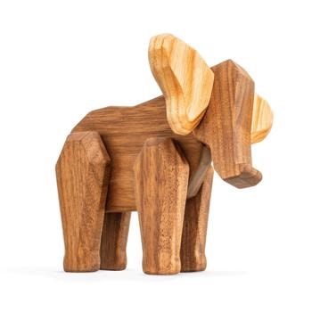 Fablewood Mor Elefant-Blid. Mægtig. Kærlig.-Træfigur sammensat med magneter