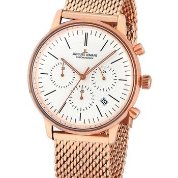 Jacques Lemans Retro Forgyldt stål Batteridrevet quartz herre ur, model N-209ZM