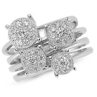 14 karat hvidgulds ring fra Nuran med 0,11 carat diamant