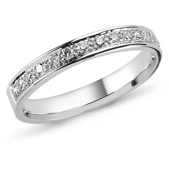 14 karat hvidgulds garderring fra Nuran med 0,01 til 0,35 carat diamant