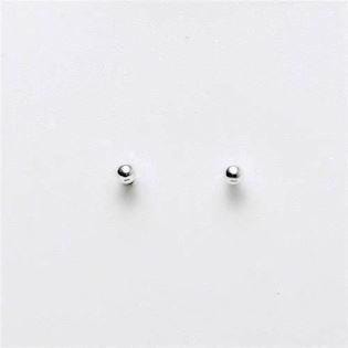 Sølv kugle ørestikker, 2 mm kugle