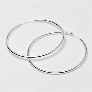 Sølv creol øreringe Ø 60 mm og 2,5 mm bredde, model 2803415