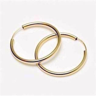 Creol ørering i 8 karat guld på 30 mm og 2,5 mm bredde