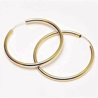 Creol ørering i 8 karat guld på 38 mm og 2,5 mm bredde