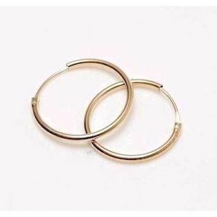 Creol ørering i 8 karat guld, 15 mm i diameter og 1,2 mm bred