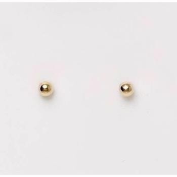 8 kt kugle ørestikker, 2 mm kugle