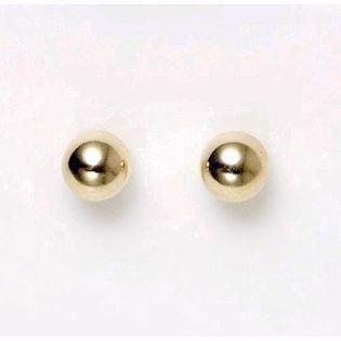 8 kt kugle ørestikker, 5 mm kugle