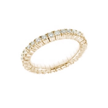 18 kt rødgulds Flex Alliance ring med 0,05 ct Wesselton / VVS