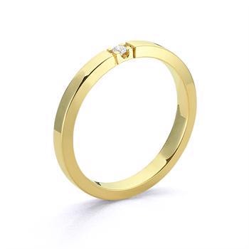 Nuran 8 kt rødguld diamant alliance ring, fra Nuran Classic serien med 1 stk 0,04 ct diamanter Wesselton / SI