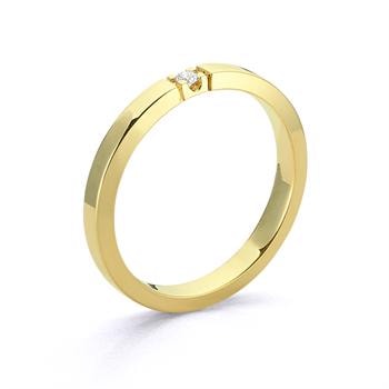 Nuran 8 kt rødguld diamant alliance ring, fra Nuran Classic serien med 0,02 ct diamanter Wesselton / SI