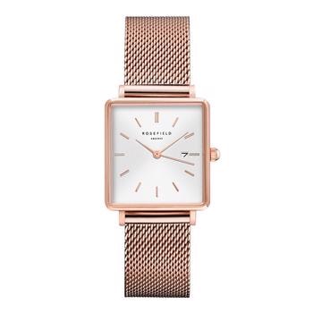 Rosefield The Boxy Collection rosa forgyldt stål Miyota quartz dame smykkeur