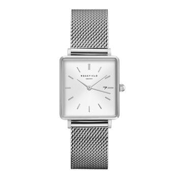 Rosefield The Boxy Collection blank stål quartz dame smykkeur