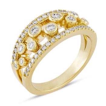 Nuran 14 kt guldring fra Nuran's smykke serie Tube