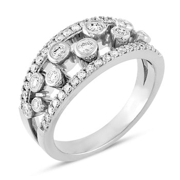 Nuran 14 kt hvidguld fingerring fra Nuran's smykke serie Tube