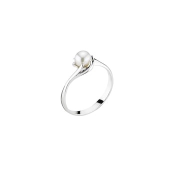 Ring med kulturperle 5,5-6mm sterling sølv