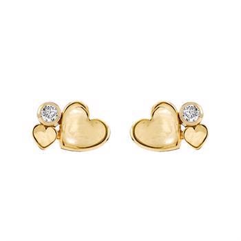 Rabinovich Sterling sølv øreringe, Random Hearts med forgyldt overflade, model 72620570