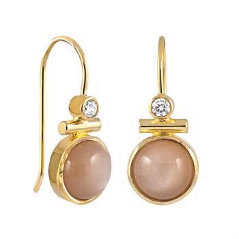 Rabinovich Sterling sølv øreringe, Peach med forgyldt overflade, model 74220479