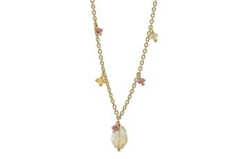Forgyldt collier - Tinted Heart