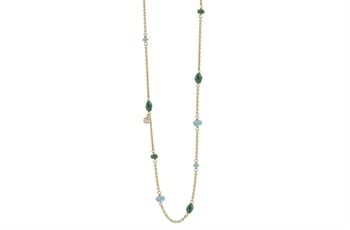 Forgyldt collier, onyx - Minetta