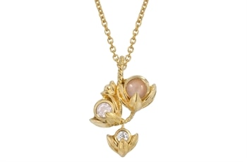 Forgyldt collier - Water Lily