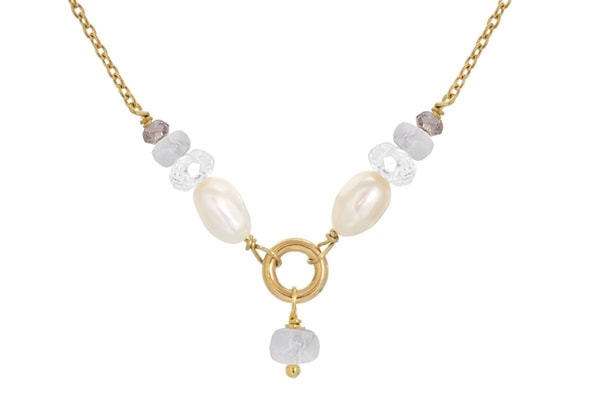 Forgyldt collier, peridot - Cordelia