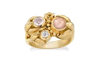 Forgyldt ring - Water Lily