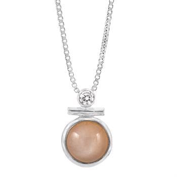 Rabinovich Sterling sølv collier, Peach med blank overflade, model 74216179