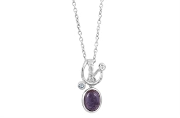 Sølv collier  - Purple Rain