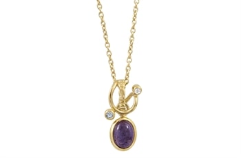Forgyldt collier  - Purple Rain