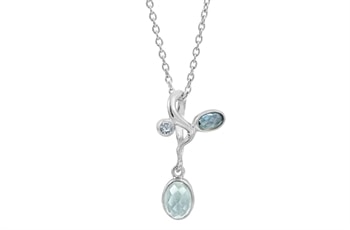 Sølv collier - Blend of Blue