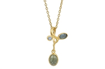 Forgyldt collier - Blend of Blue