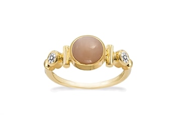 Forgyldt ring - Peach