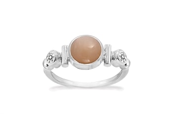 Sølv ring - Peach