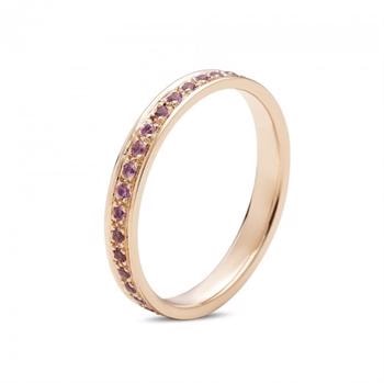 Diwa 14 kt rosaguld Pink safir alliance ring, fra Nuran