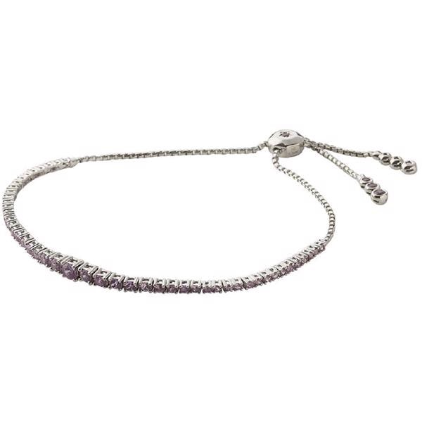 Tennis armbånd med totalt 1,88 ct pink safir