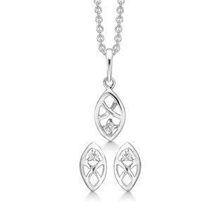 Støvring Design sterling sølv smykkesæt,  med blank overflade, model S148540