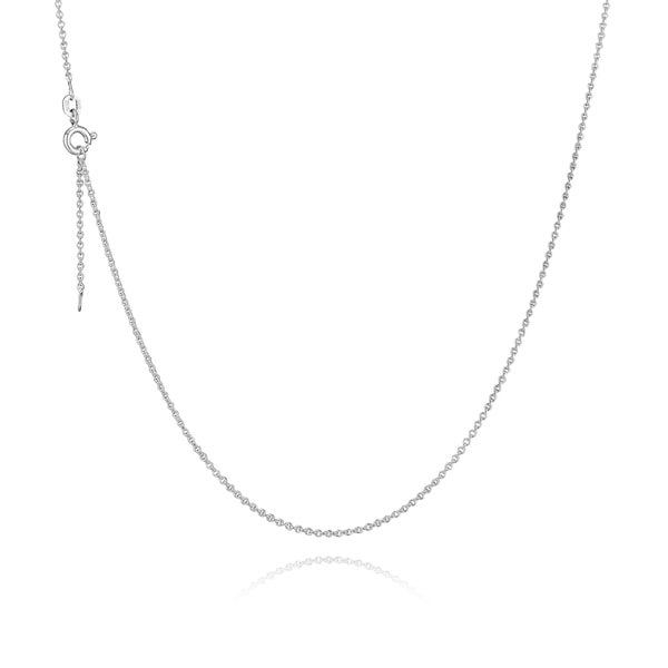 Anker rund i massivt 925 sterling sølv halskæde 1,5 mm bred (tråd 0,40) og længde 45-50 cm (med ekstra øsken)