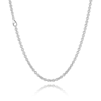 Anker rund i massivt 925 sterling sølv halskæde 2,9 mm bred (tråd 1,00) og længde 70 cm