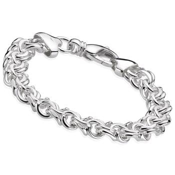 Bismark armbånd i sterling sølv fra BNH, 10,0 mm bredt og 21 cm langt