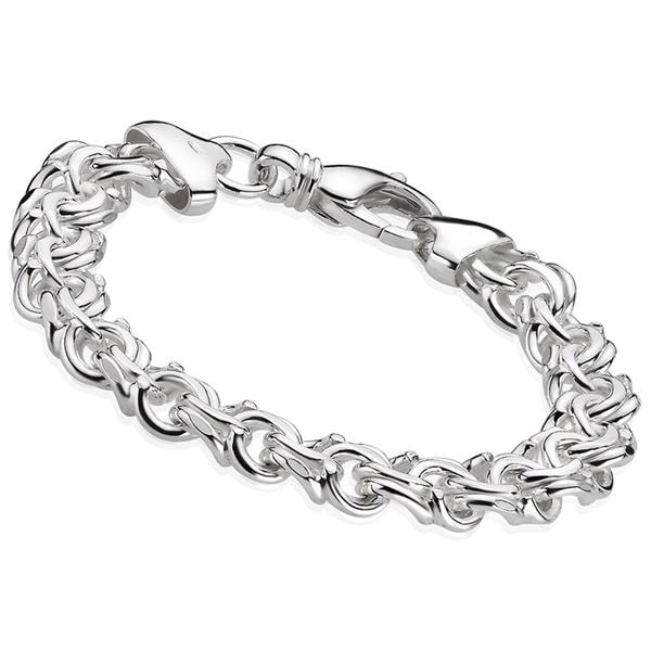 Bismark armbånd i sterling sølv fra BNH, 10,0 mm bredt og 18½ cm langt
