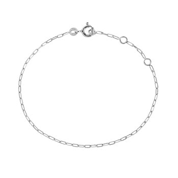 Smukt armbånd af fine aflange led , måler 16 + 1,5+ 1,5 cm