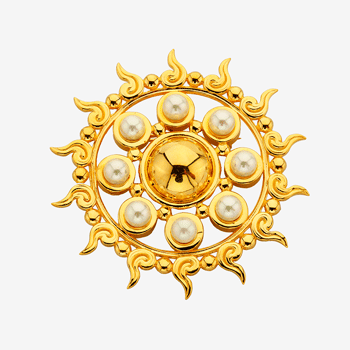 Bosphorus Mesopotamia SHAMASH broche 18 kt. forgyldt sølv